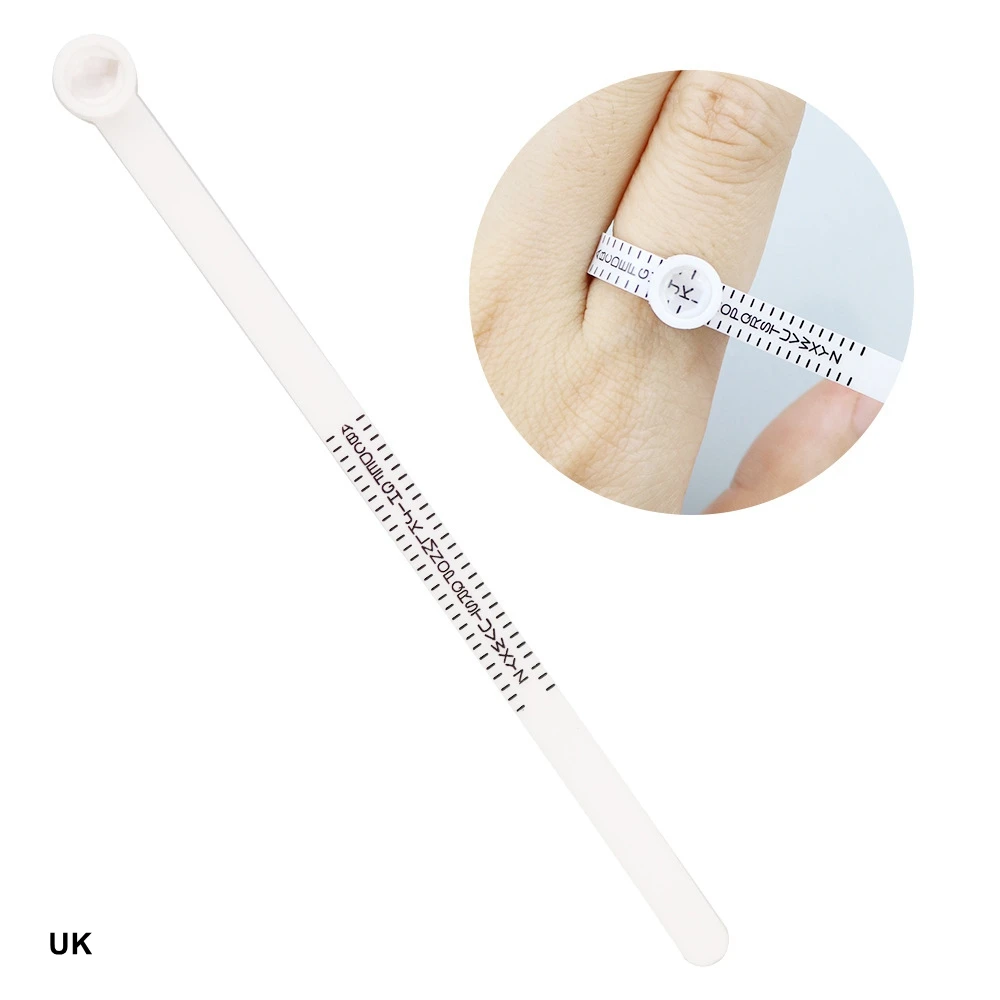 UK US EU Standard Measure Gauge Belt Ring Sizer With Magnifier Finger Size Coil Screening Jewellery Tools Custom Logo