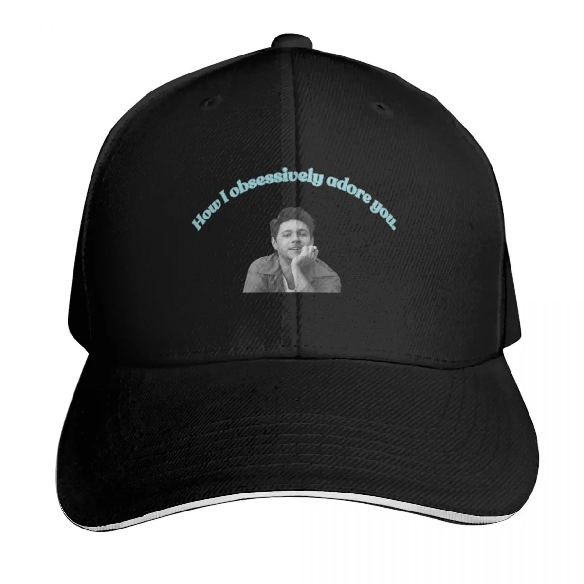 How I obsessively adore you B&W Niall Baseball Cap Summer Beach Travel Streetwear Hip Hop Trendy Vintage Retro Embroidered