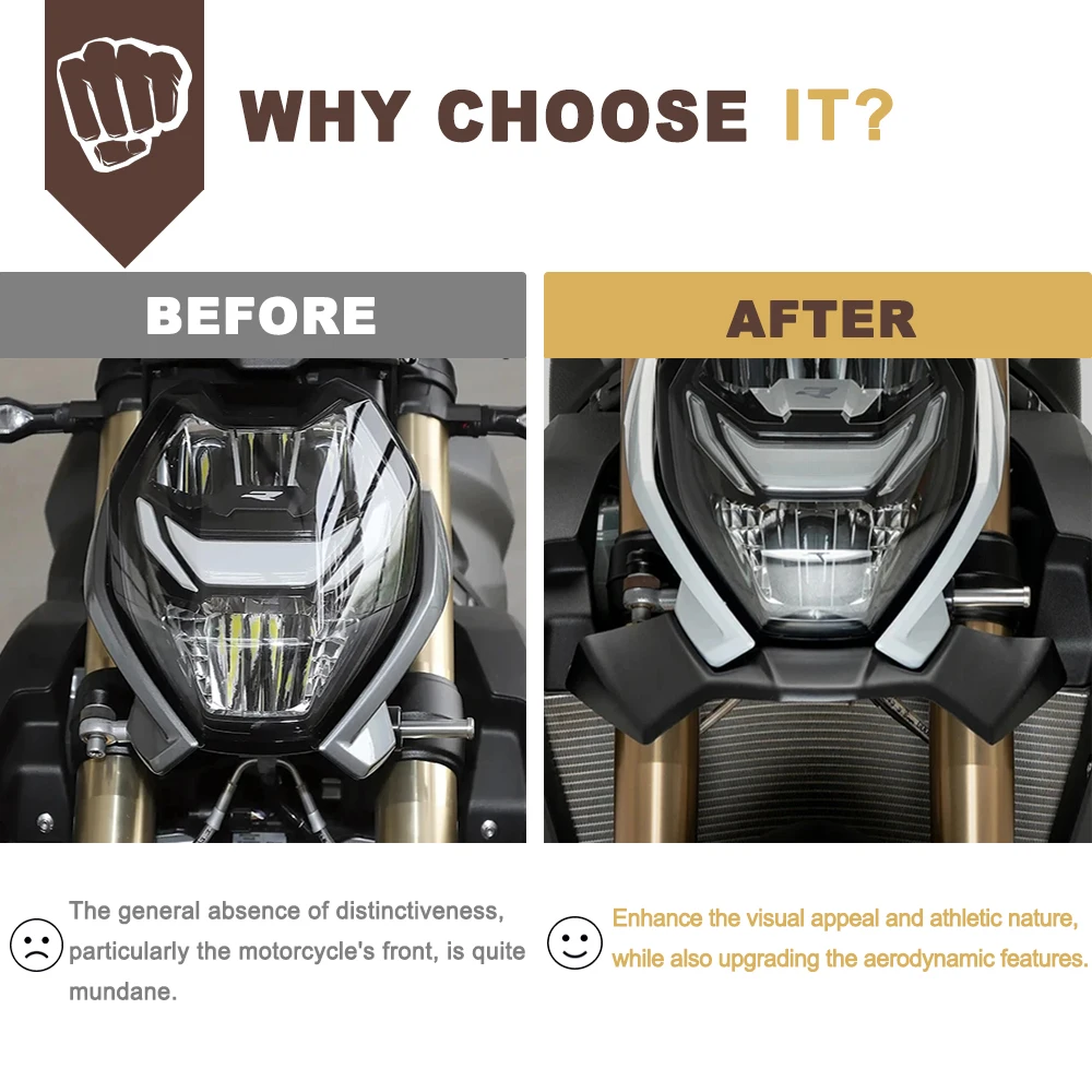 バイクフロントスポイラーダウンフォース裸空力ウィングレットディフレクターキット BMW S1000R S 1000 R 2021-2024 M1000R 2023 2024用