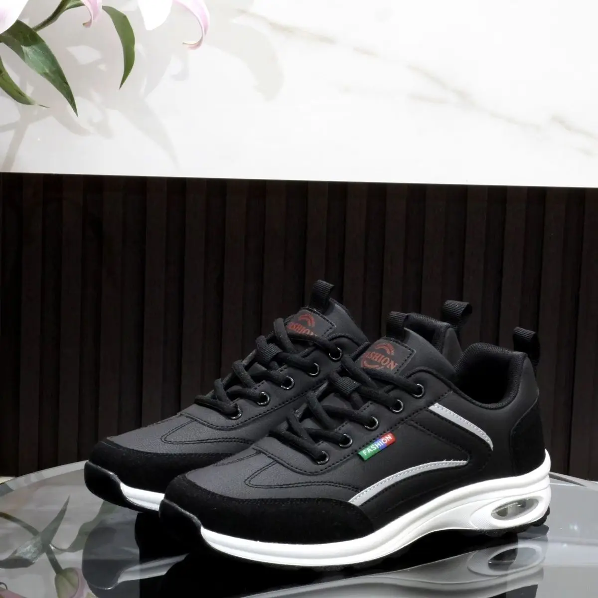 

Мужская обувь из искусственной кожи, легкая удобная повседневная прогулочная обувь, мужские дышащие нескользящие кроссовки, универсальная повседневная деловая обувь