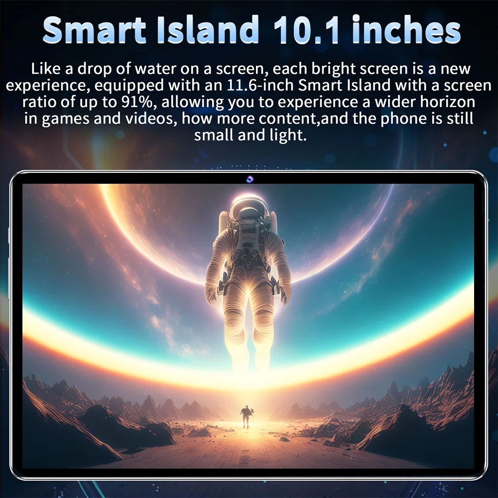 أجهزة لوحية جديدة 10.1 بوصة ثماني النواة وذاكرة وصول عشوائي 12 جيجابايت وذاكرة قراءة فقط وكاميرا مزدوجة وبطاقات SIM وواي فاي وبلوتوث وجوجل بلاي وأندرويد 14