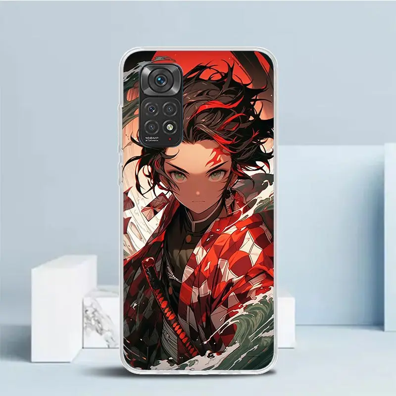 Tanjiro Demon Slayer Phone Case For Xiaomi Redmi Note 13 12S 12 11S 11 11T 11E Pro Plus 10S 10 9S 9 8T 8 7 + Soft TPU Back Cover