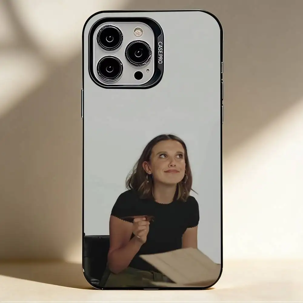 A-Aesthetic Millie Bobby Brown Phone Case For iPhone 17,16,15,14,13,12,11 Plus,Pro Max,XS,Colorful Silver Phone case Funda Cover - view 5