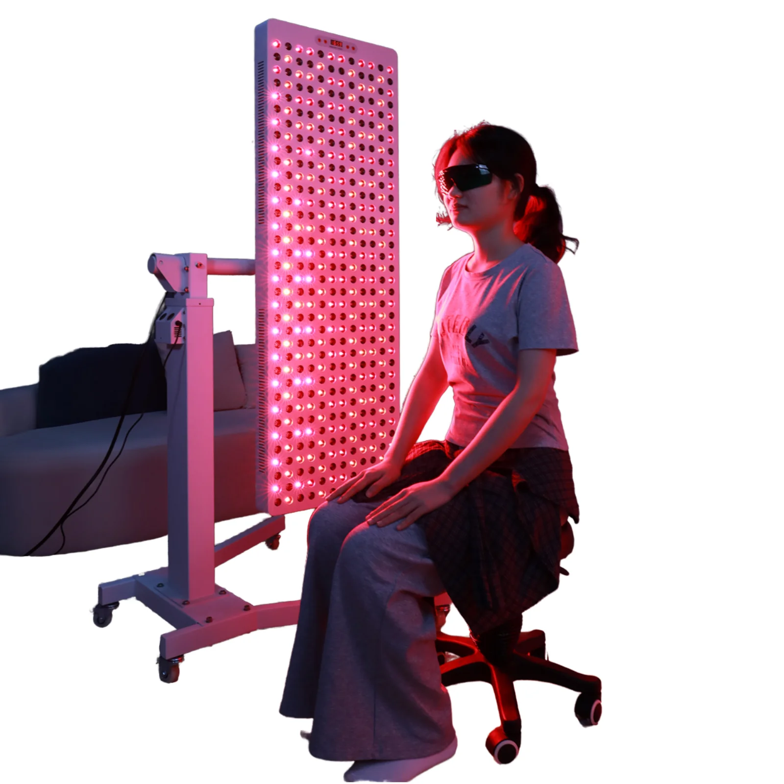 

Salon Sauna Use Standing Full Body Face PDT Machine 660nm 850nm Infrared LED Red Light Therapy Panel PC Material CN Feet US