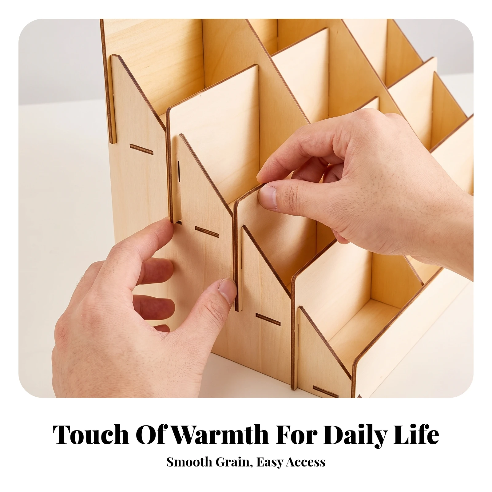 Card Display Rack Space-Saving Wooden Display Rack with Tiers Brochure Holder Sturdy Stand Versatile for Vendors, Craft Fairs