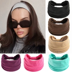 Women Cotton Head Band Fashion Hair Bands for Woman Solid Turban Twist Knitted Hairband Twisted Knotted Headwrap Accessories