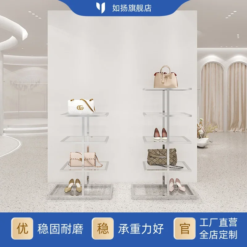 Shoe store shoe rack display rack clothing store bag display cabinet multi-functional shelf floor-to-ceiling boutique Nakajima