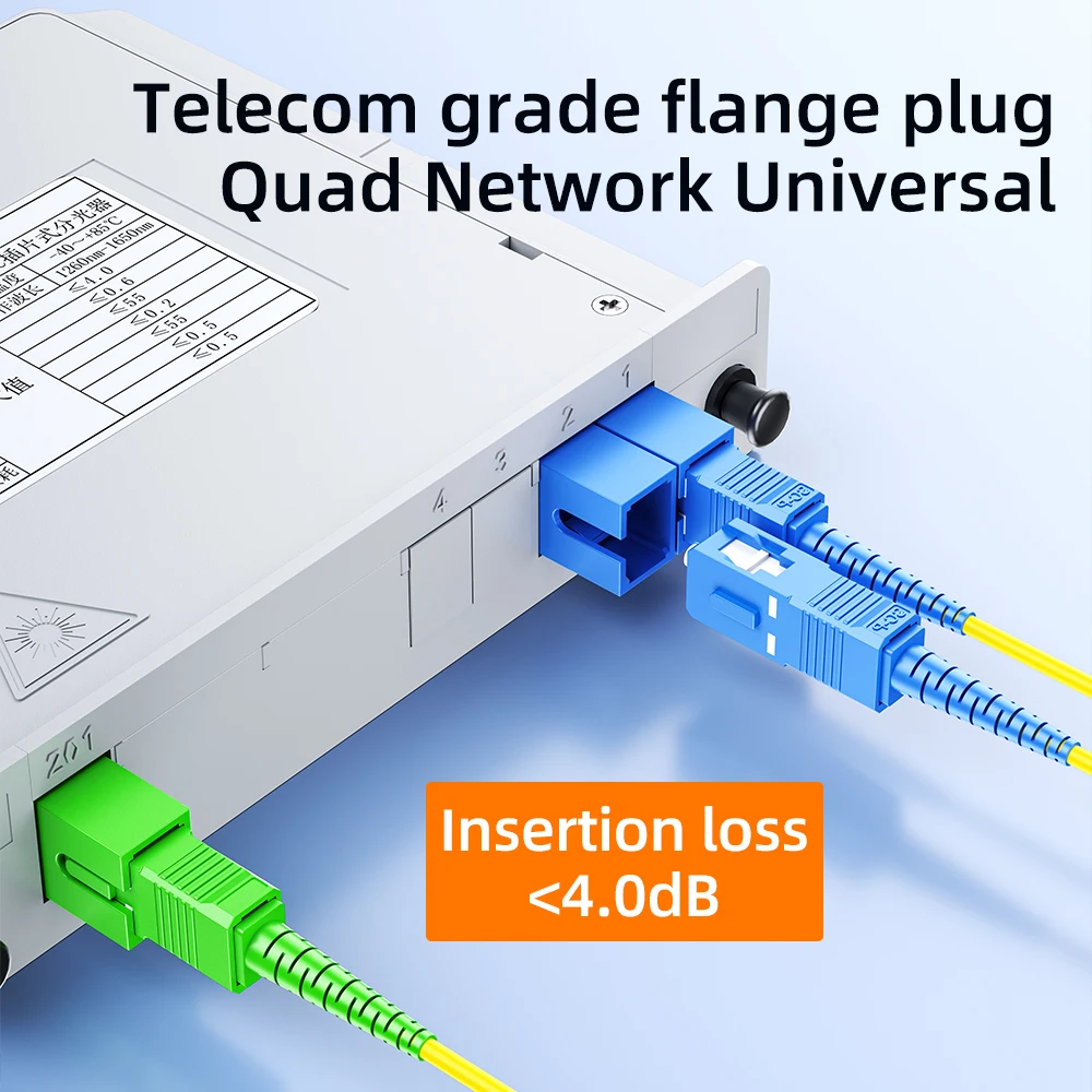 SAIVXIAN SC UPC PLC 1x2/16 Fiber Optic Splitter Box Cassette Card Inserting PLC Splitter FTTH Fiber Optical Coupler Splitter