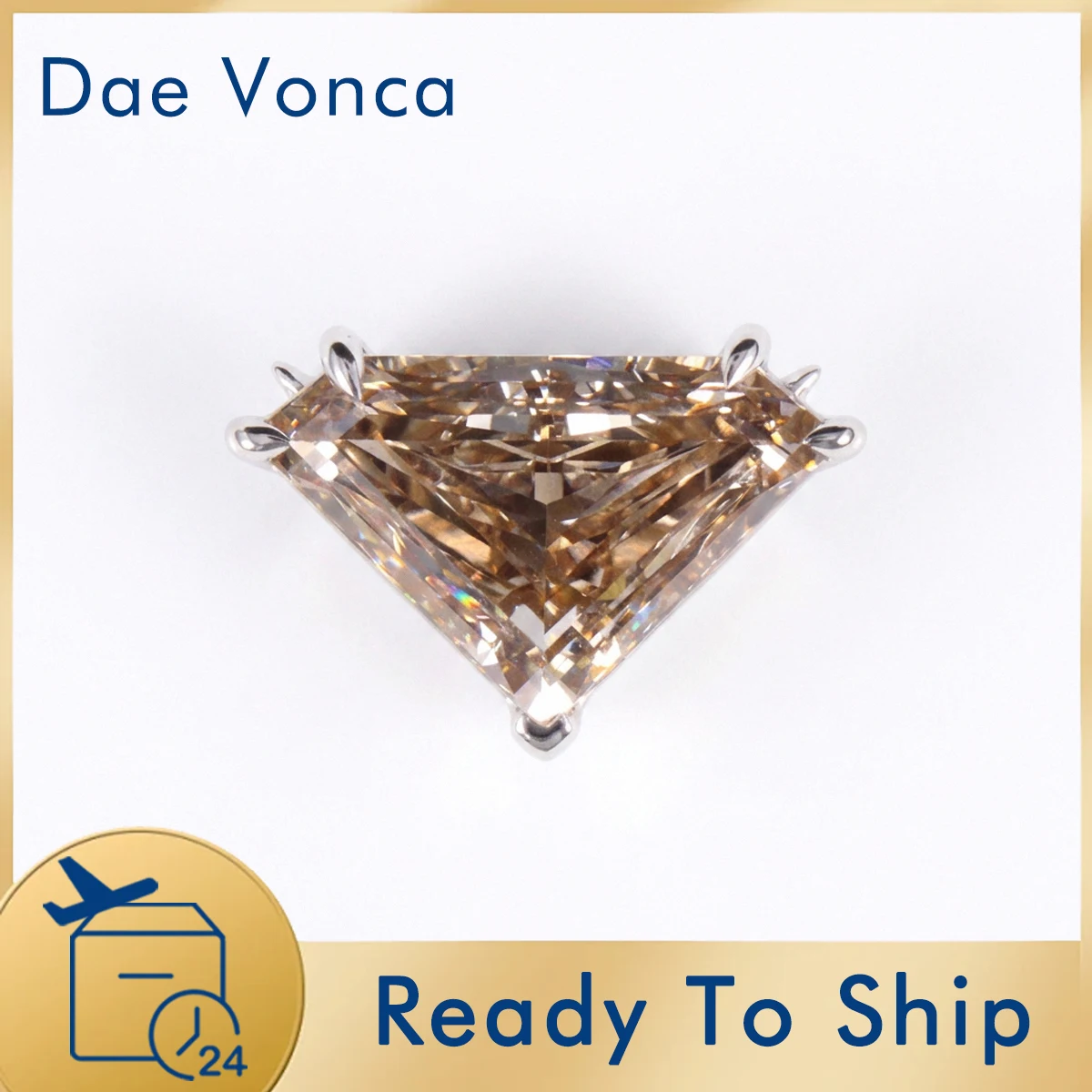 Pentagonal Step Cut Champagne Brown Lab Created Diamond Pendant PT950 Solitaire Total 4.4ct Lab Diamond Pendant For Jewelry Made