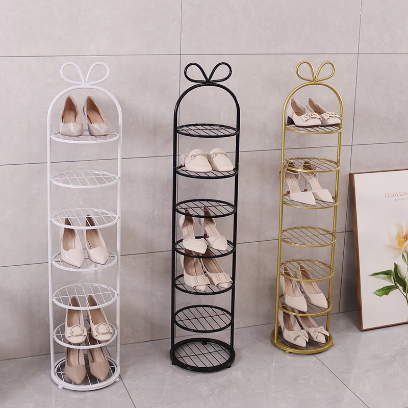 Modern Shoe Rack Metal Shelving Home Vertical Storage Entrance Furniture Iron Storage Shelf Plant Stand Simple Shoe Cabinets ins