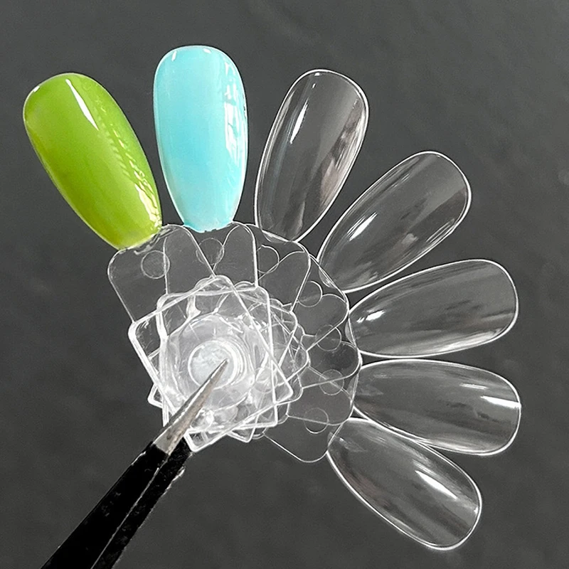 24PCS Polnischen Farbkarte Magnetische Falsche Nagel Spitze Display Klare Farbe Karte Polnischen Gel Stand Bord Nagel Palette Nagel kleber Praxis