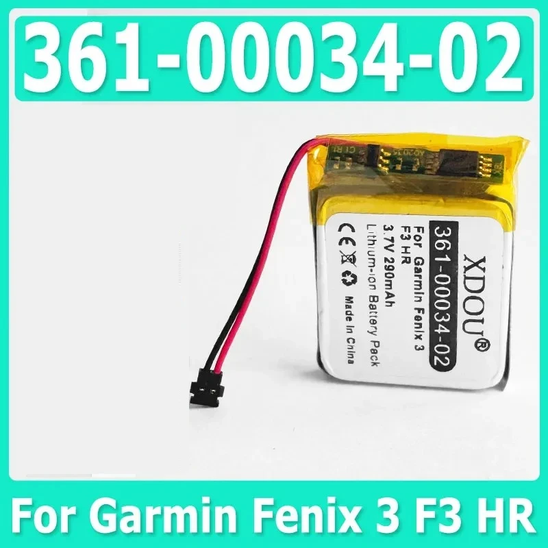 New Battery 361-00034-02 290mAh Replacement Watch Battery For Garmin Fenix 3 Fenix3 F3 HR GPS Sports Watch