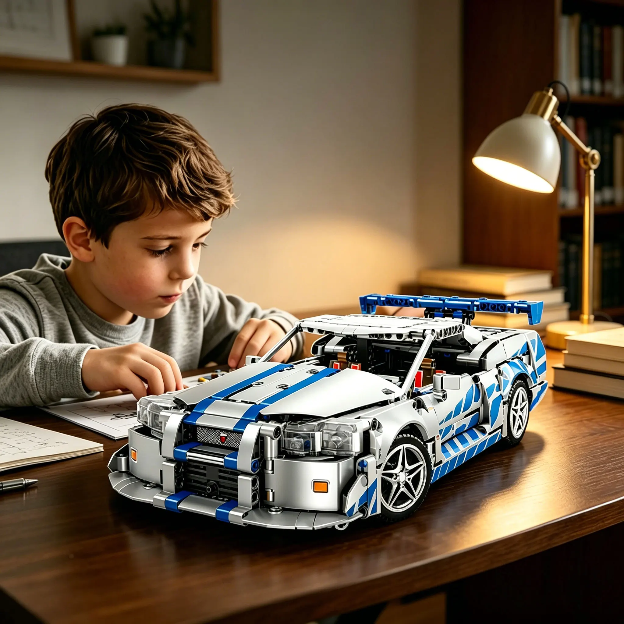MOC Building Vehicle Model 1:14 Sports Racing Car - Technological, Assembled Toy, Gift for Children and Adults, For Boyfriend