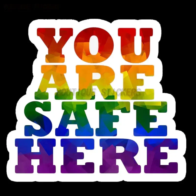 

YOU ARE SAFE HERE Car sticker Car sports start Racing suitcase Laptop boot sticker Waterproof PVC decal Cover scratches