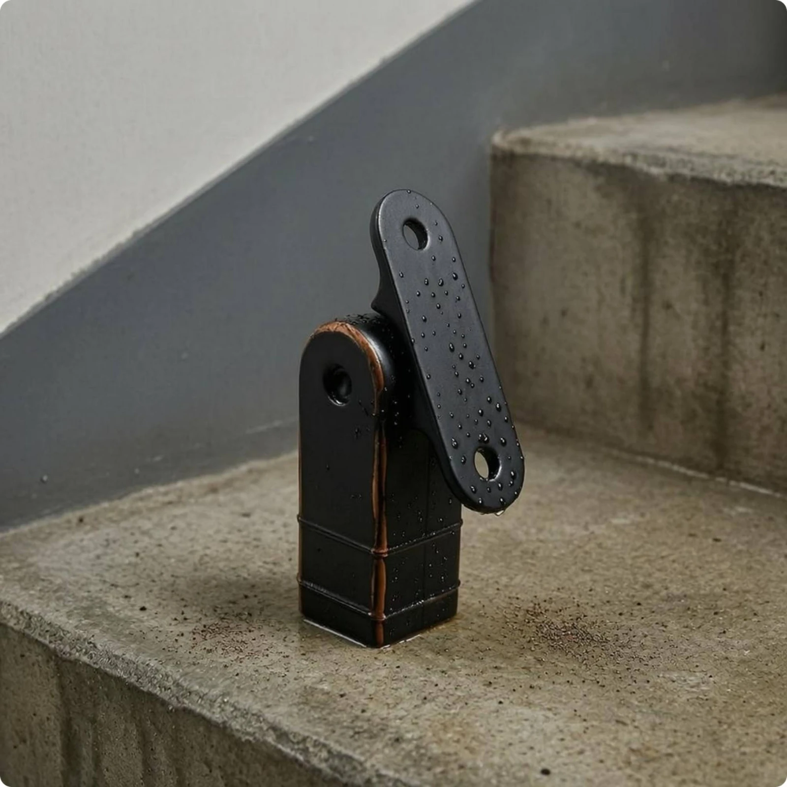 

Stair Railing Top Seat Welded Handrail Top Bracket Square Socket Bracket Black Mounting Socket Easy Installation