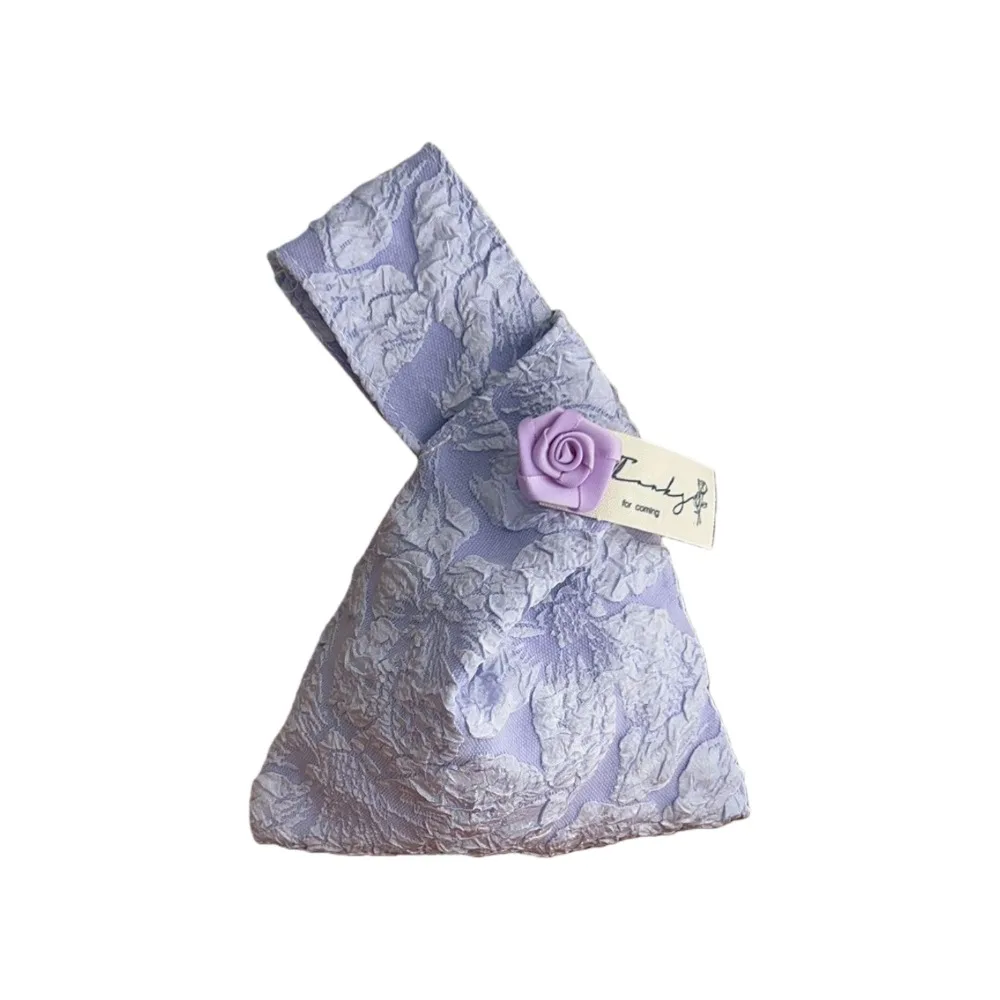 

Flower Pendant Tassel Knot Wrist Bag Chinese New Year Butterfly Orchid/Rose Wedding Candy Bag Temperament Cosmetic Bag