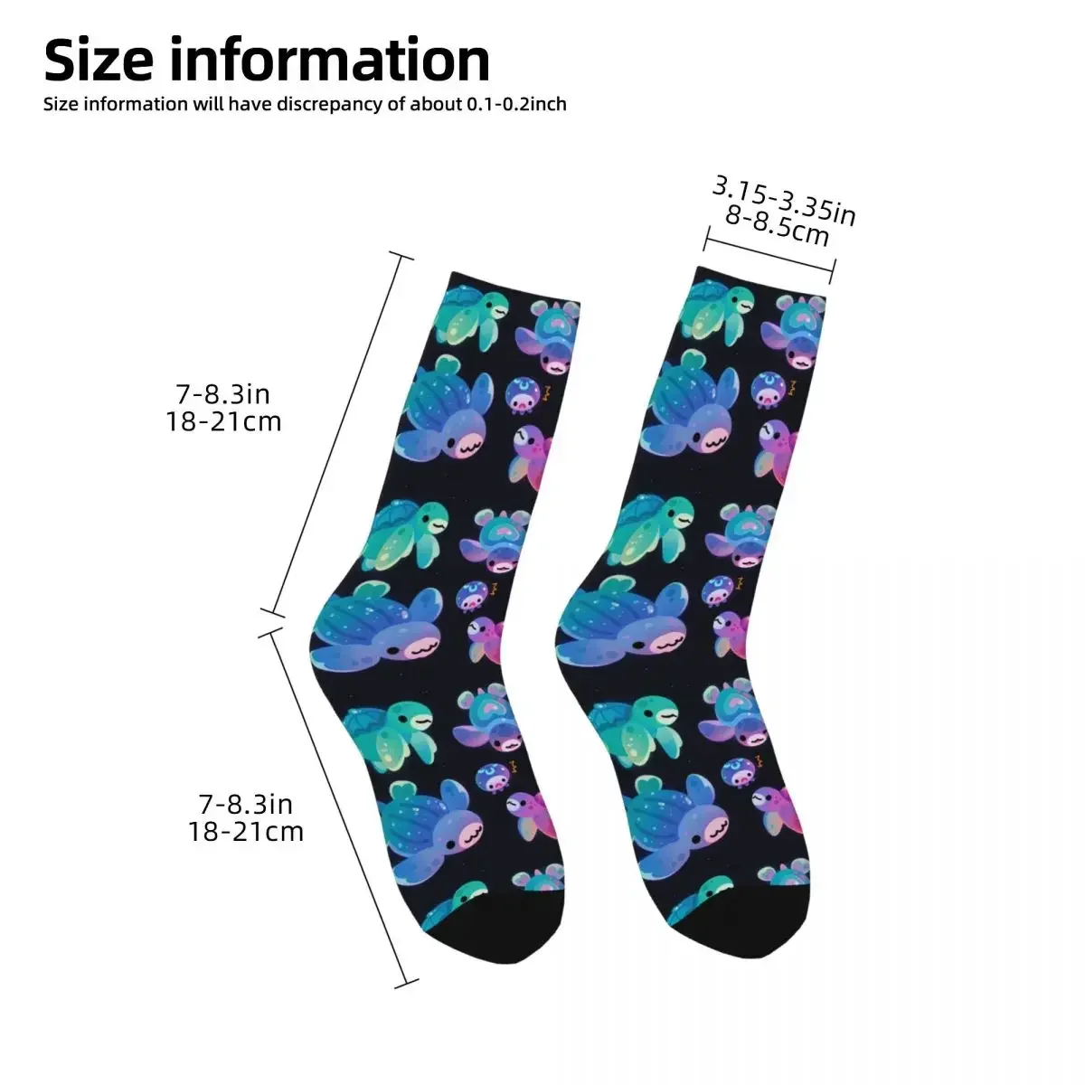 Sea Turtle Socks Harajuku Super Soft Stockings All Season Long Socks Accessories for Man's Woman's Birthday Present