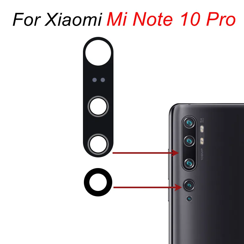 Coopart New Rear Back Camera Lens Glass For Xiaomi Mi Note 10 Lite Pro Note10 Replacement+Adhesive Sticker M2002F4LG M1910F4G