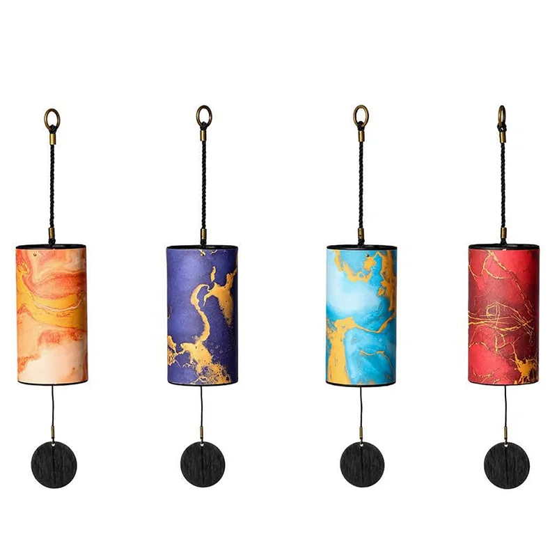 HLURU Windbell Colour wind Bamboo chimes 9 Notes 4 Chord Wind Chime Balcony Decoration Meditation Pendant Children Birthday Gift