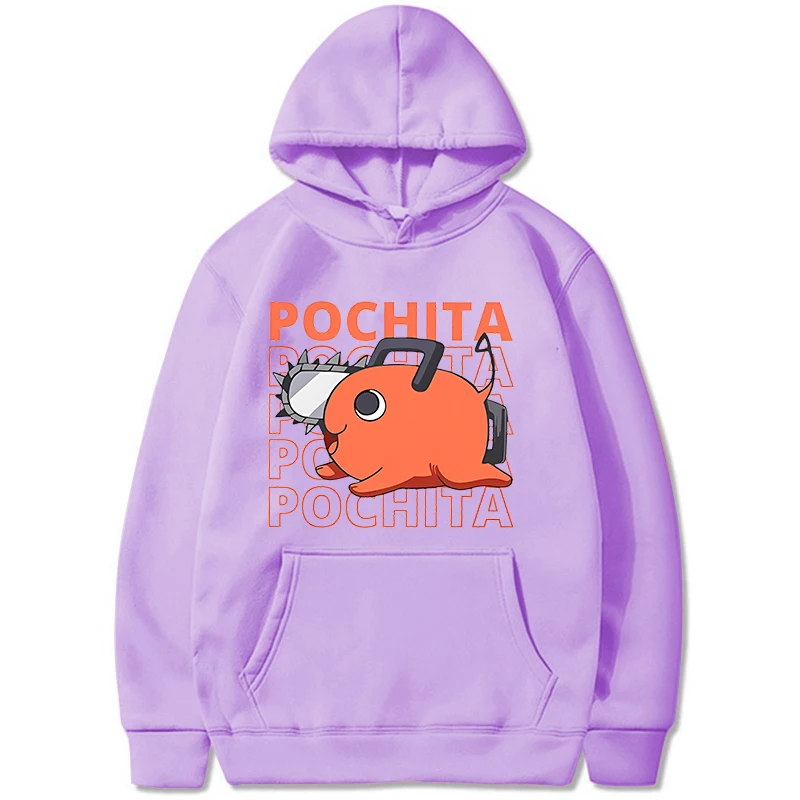 New Anime Hoodies Funny Pochita Graphic Printing Sweatshirt Autumn WinterCasual Long Sleeve Loose Tops