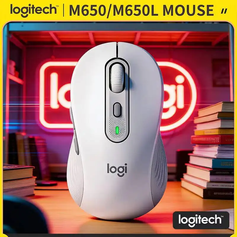 

Беспроводная мышь Logitech M650/M650L — регулируемая чувствительность 400-4000 DPI, 5 программируемых кнопок, совместимость с различными платформами, радиус действия 10 м