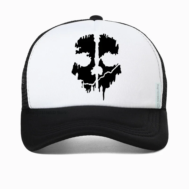 Call Of Duty FPS Shooting Game hat  For Men Fashion Ghost Head Skull print Baseball Cap cool men Mesh Breathable sunhat bone