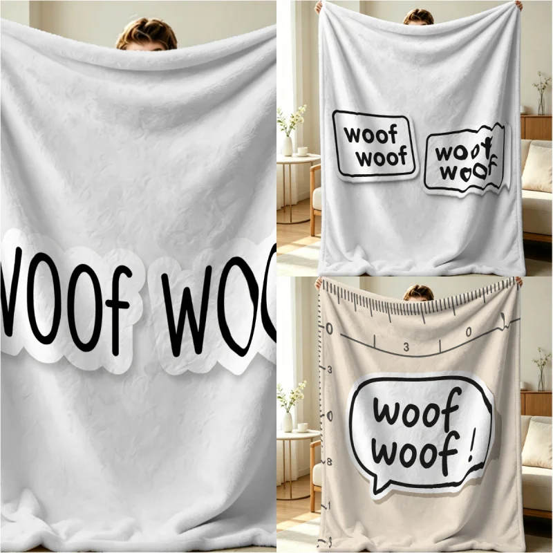 Couverture en flanelle Euphoria Woof Woof Quote, couverture chaude, couverture cadeau pour lit, canapé, fans d'Euphoria