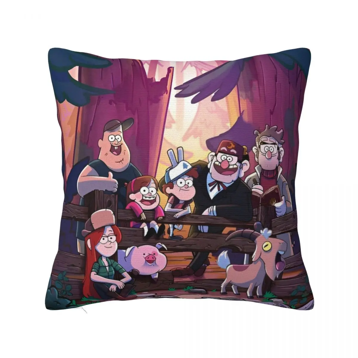 

Gravity Falls Characters Pillowcase Soft Polyester Cushion Cover Cartoon Anime Throw Pillow Case Cover Home Drop Shipping 18"