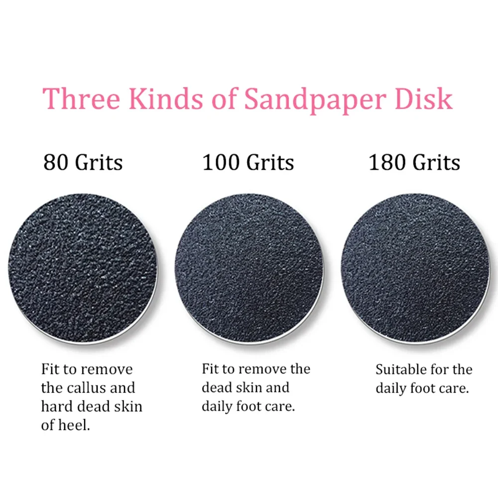 60 PCS/Lot Replacement Foot File Sandpaper Disk Sanding Paper Accessory For Electric Foot Callus Remover Tool Pedicure Tool