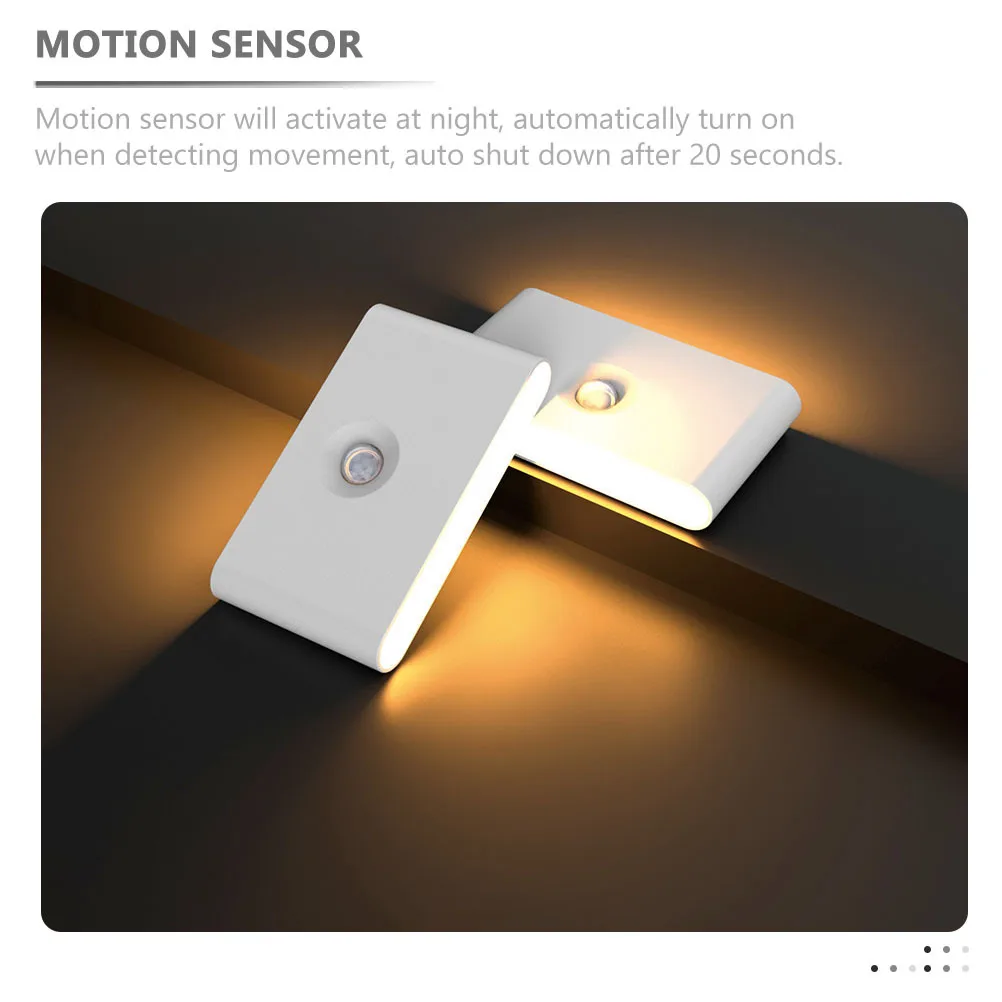 

Magnetic Sensor Night Lamp Closet Rechargeable USB Charging Aluminum Alloy Motion Activated Double Side Adjustable Wall Floor