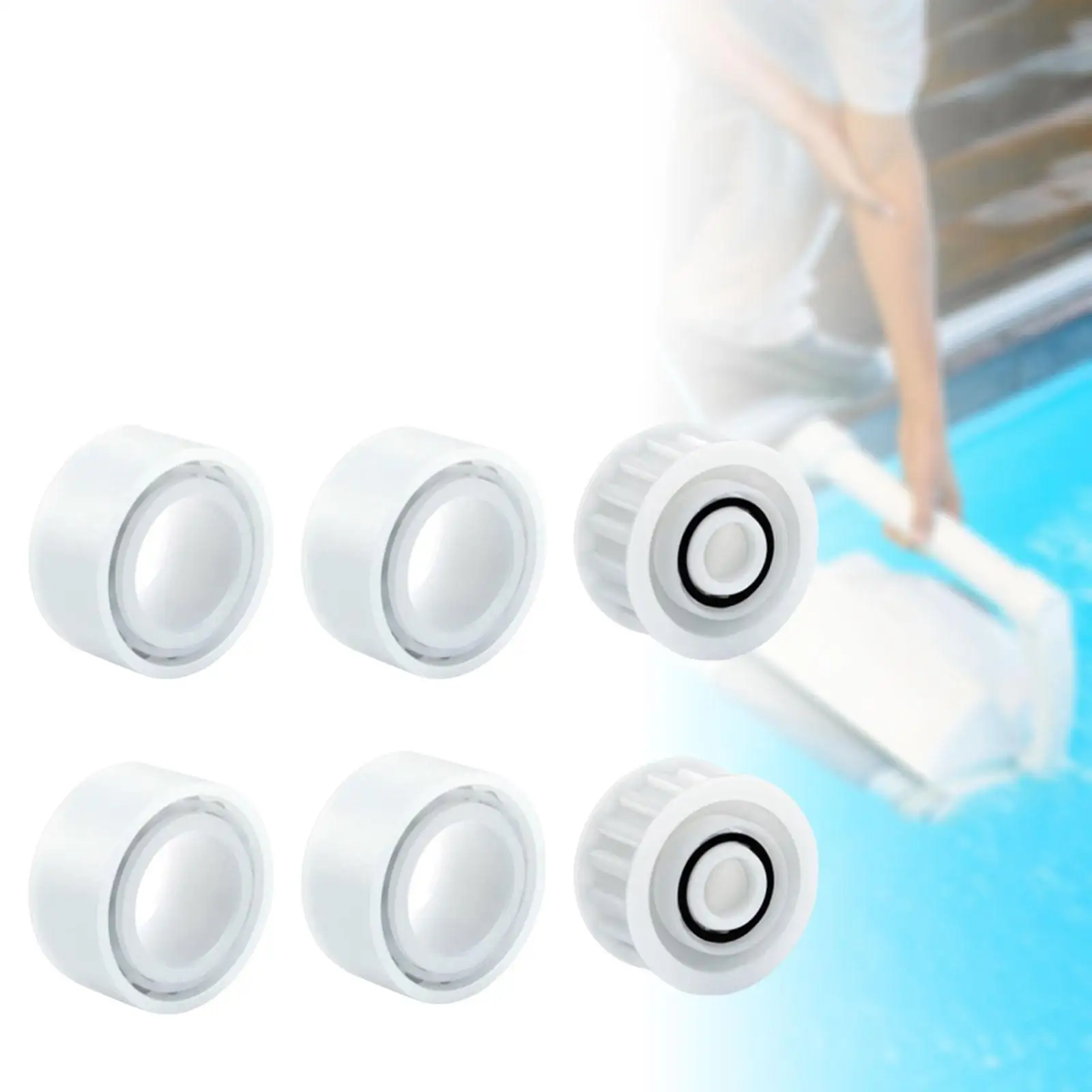 4 Guide Wheels Pool Accessories Pool Fittings Easy to Use Portable 2 Pulley Gears Pool Cleaner Accessories Number 3884997-r6