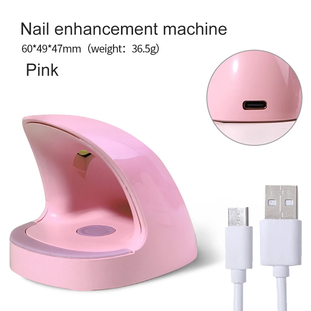 Mini Nail Dryers Lamp Portable Nail Light Therapy UV LED Lamp Quick Drying  Single Finger USB Connector LED Nails Art Tools