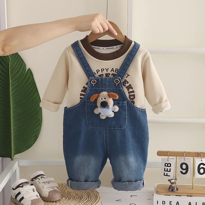 tenue-2-pieces-pour-bebes-garcons-ensemble-t-shirts-a-manches-longues-et-salopette-en-jean-imprimes-de-dessins-animes-vetements-decontractes-pour-enfants-en-bas-age-printemps-automne