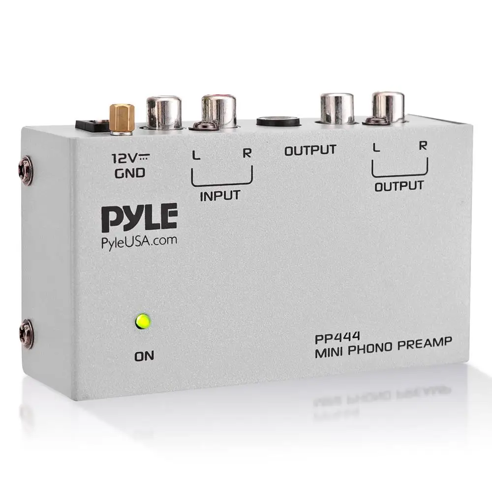 Ultra Compact Phono Preamp, Mini Turntable Preamp for Audio, Guitar & Microphone, RCA Input/Output