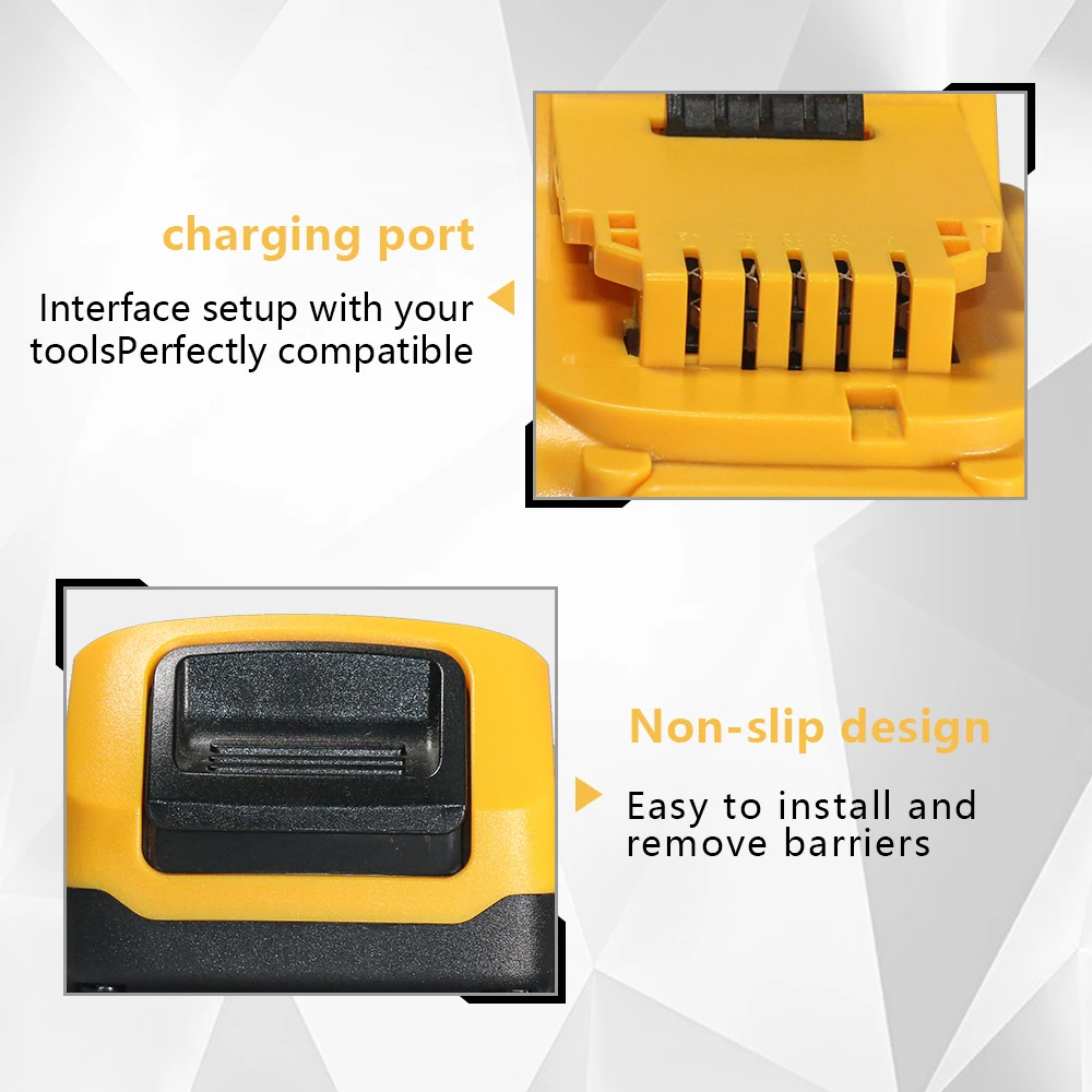 PRO Dewalt 20V aku elektrické nářadí, 3Ah vysokokapacitní dobíjecí lithium-iontová baterie DCB123 DCB125 DCB124 DCB122 DCD710 - náhled 4