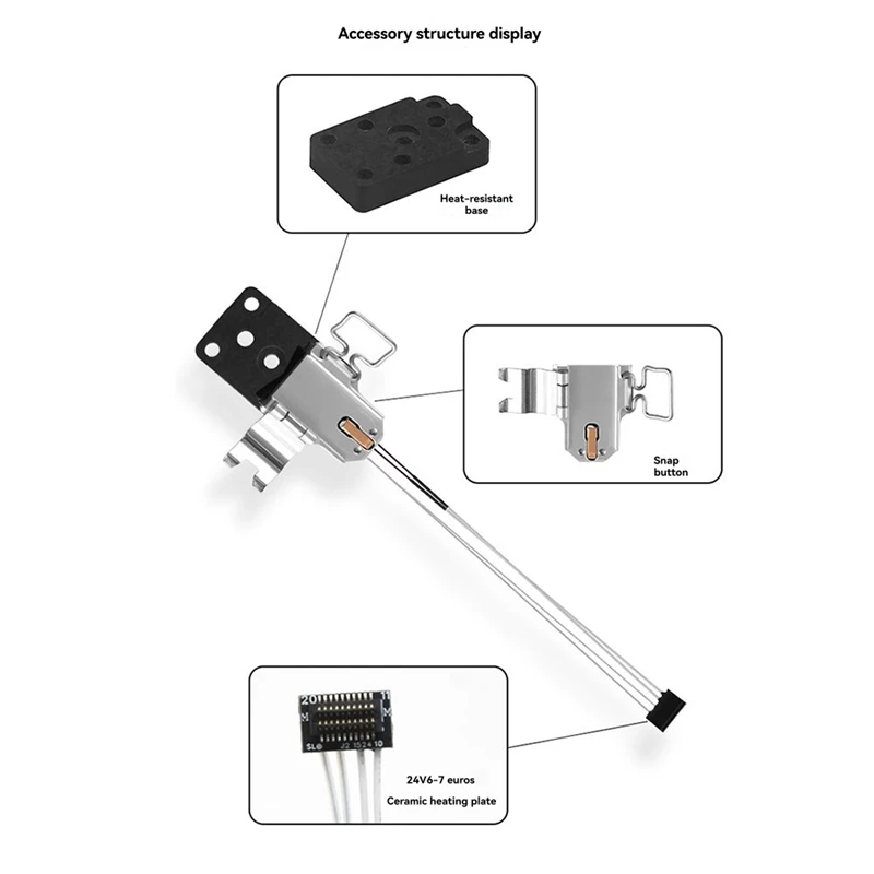 DT21 3D Printer Hotend Heating Assembly for Bambu Lab A1 A1 Mini Hotend Heating Components Nozzle Assembly
