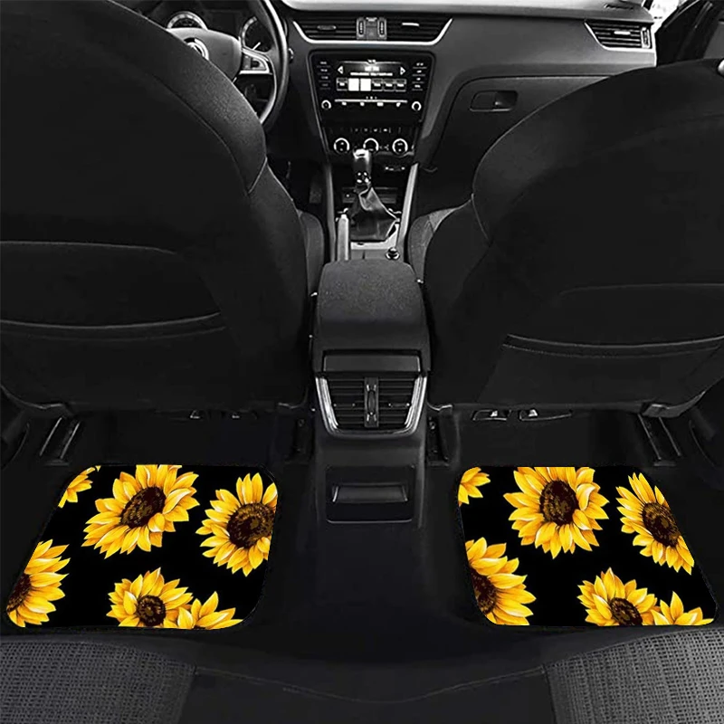 Bohemian Horse Dream Catcher Design Car Floor Mats Universal Size Anti-Slip Rubber Backing Auto Front And Rear Carpet Floor Line