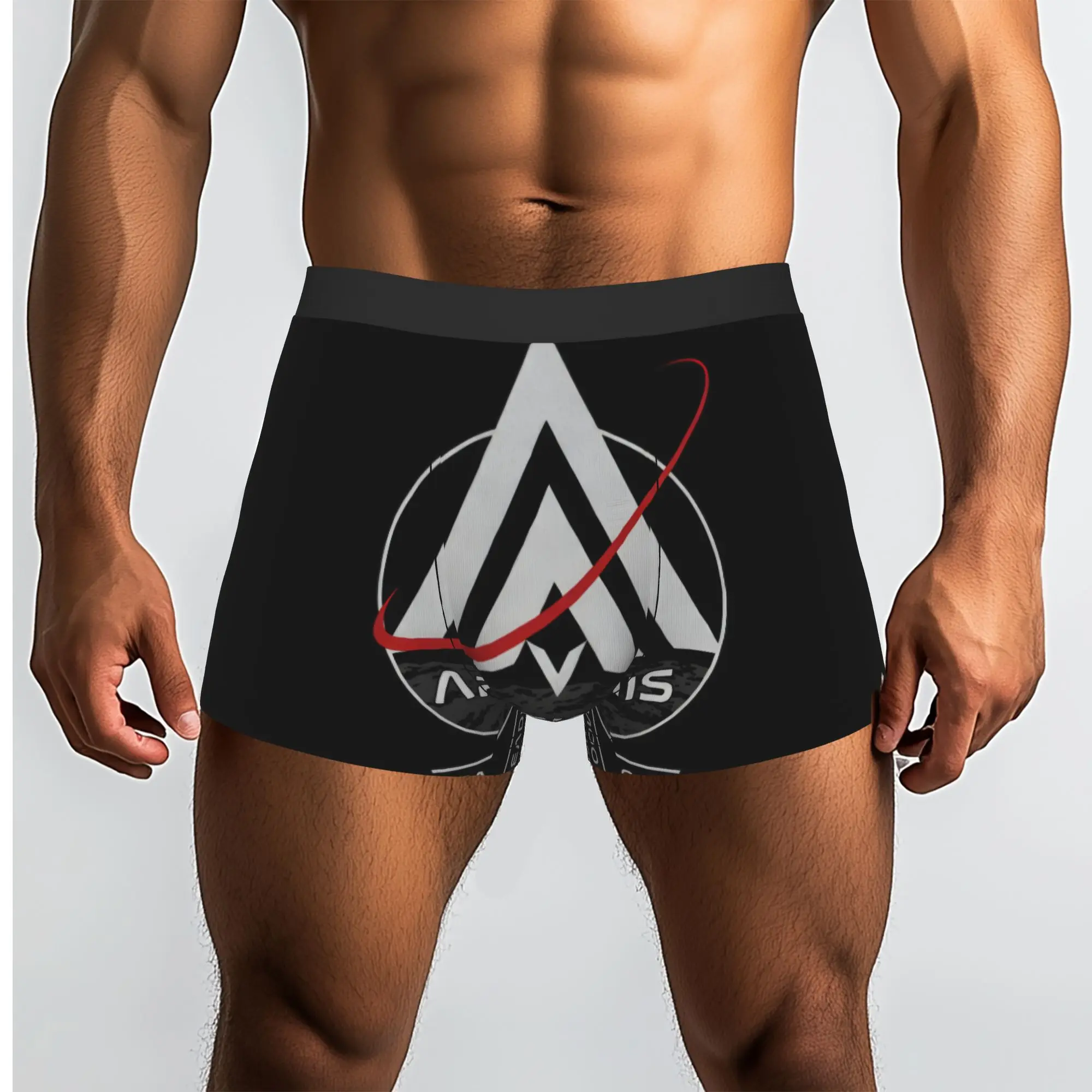 Moon Mission   Funny Space  Artemis ii Underpants Breathbale Panties Men's Underwear Ventilate Shorts Boxer Briefs