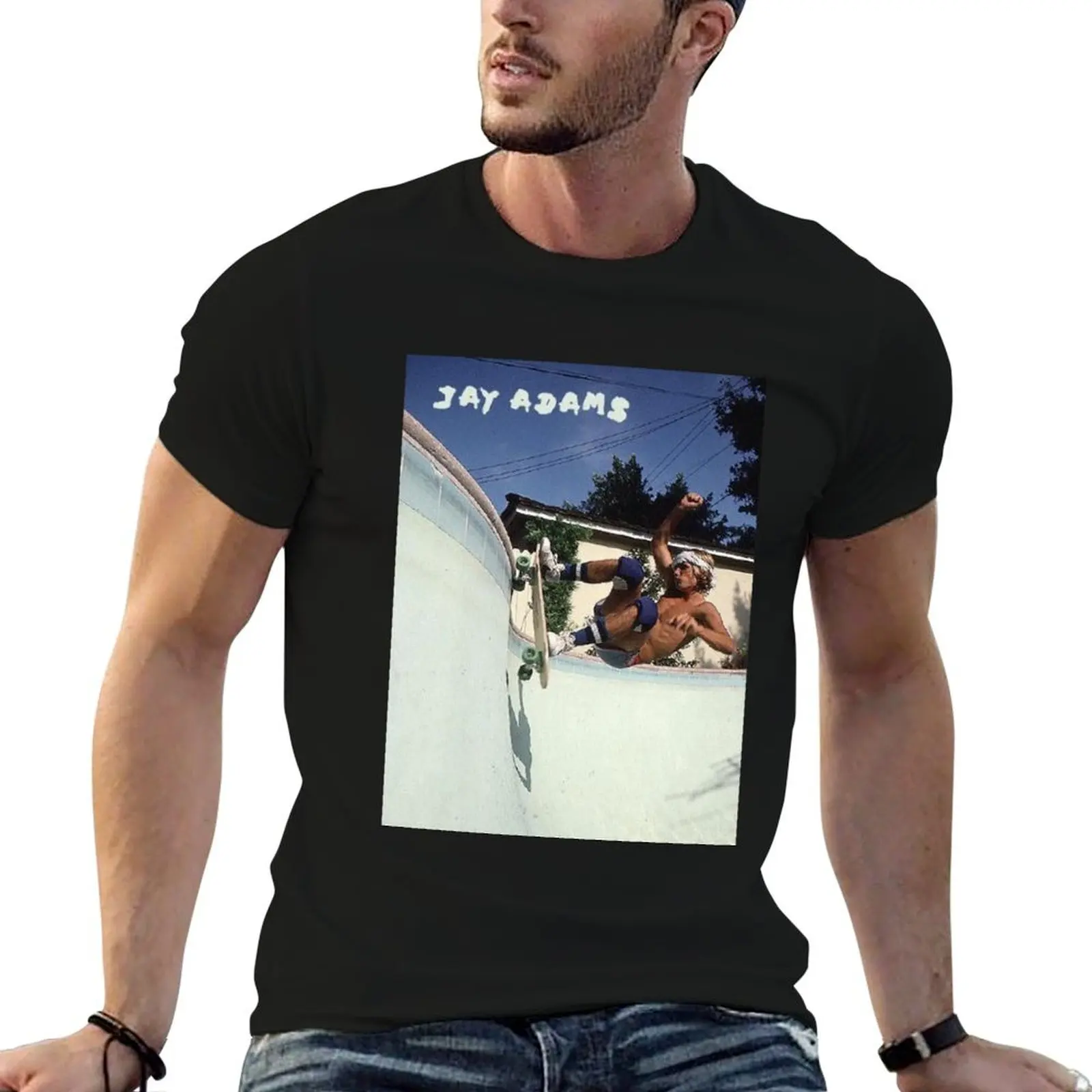 

Jay Adams 78' T-Shirt man t shirt heavy cotton black cotton t-shirt plain for man package t shirt man casual T-Shirt