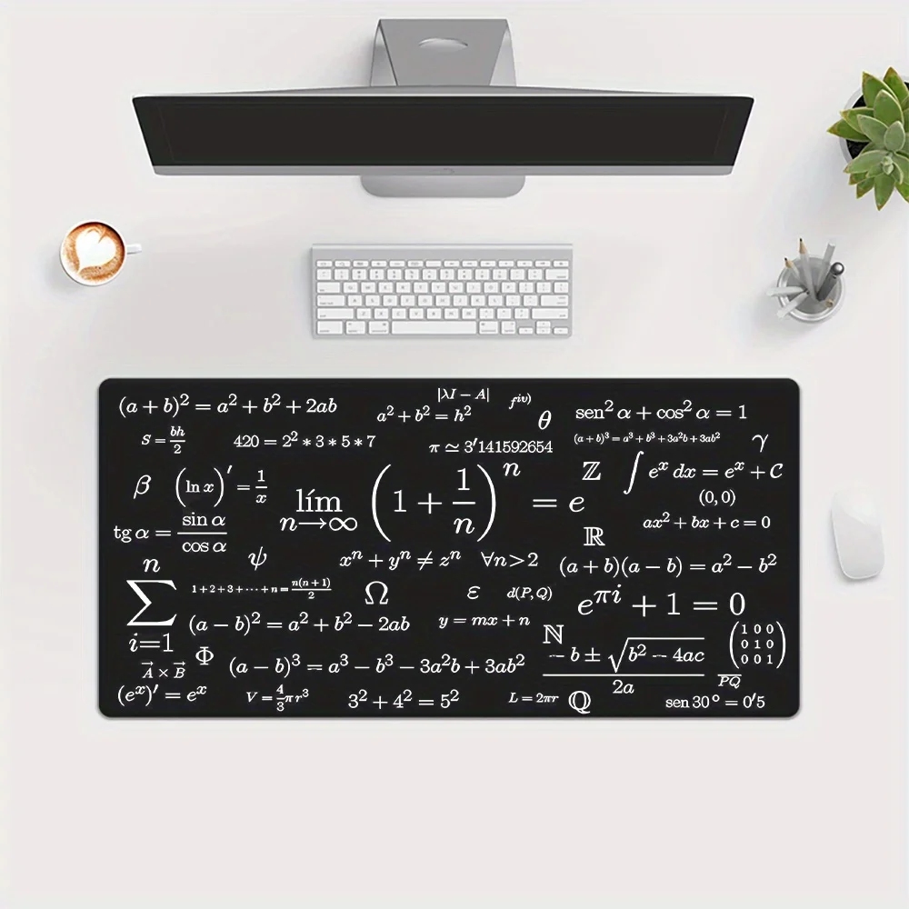 Mathematical Formula Extra Large Gaming Mouse Pad HD Printed Multifunctional Keyboard Desk Mat for Office PC Gamer Gift