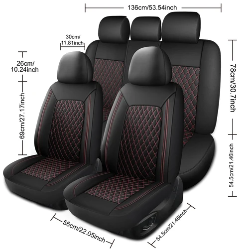 Imagen 2 del producto Fundas universales para asientos de coche, juego completo para SUV Sedan Van, banco trasero dividido delantero, protección Interior automotriz 0910