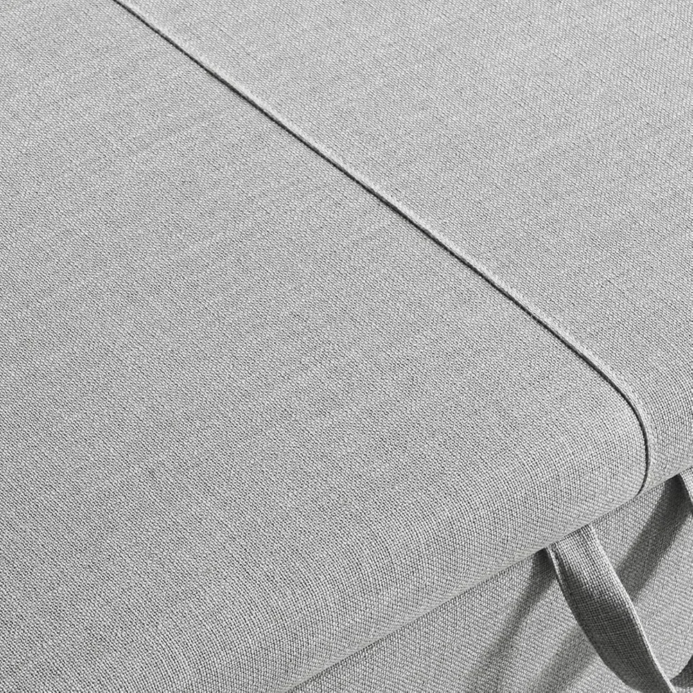 مقعد عثماني للتخزين لغرفة المعيشة - مقعد منجد لغرفة النوم الحديثة مع ذراع ملفوف، نهاية أثاث السرير، ديس موفر للمساحة #6