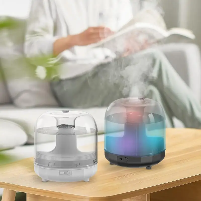 Portable Humidifiers For Bedroom Personal Desktop Ultrasonic Humidifier 500ml Auto Shut-Off Air Humidifiers With Colorful Lights