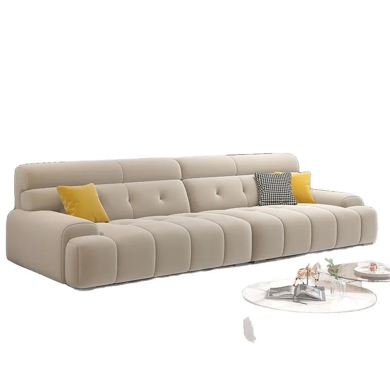 

Fleece sofa simple and modern inline living room combination