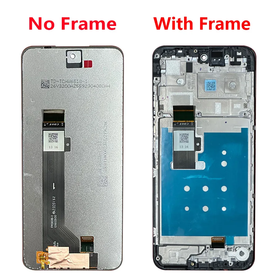 6.5 "pour Motorola Moto G13 LCD écran tactile panneau Digiziter assemblée écran remplacement pour Moto G23 LCD avec cadre