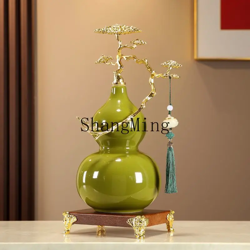 

FG Jinsong Yingcai enamel color gourd ornament creative high-end living room entrance TV wine cabinet