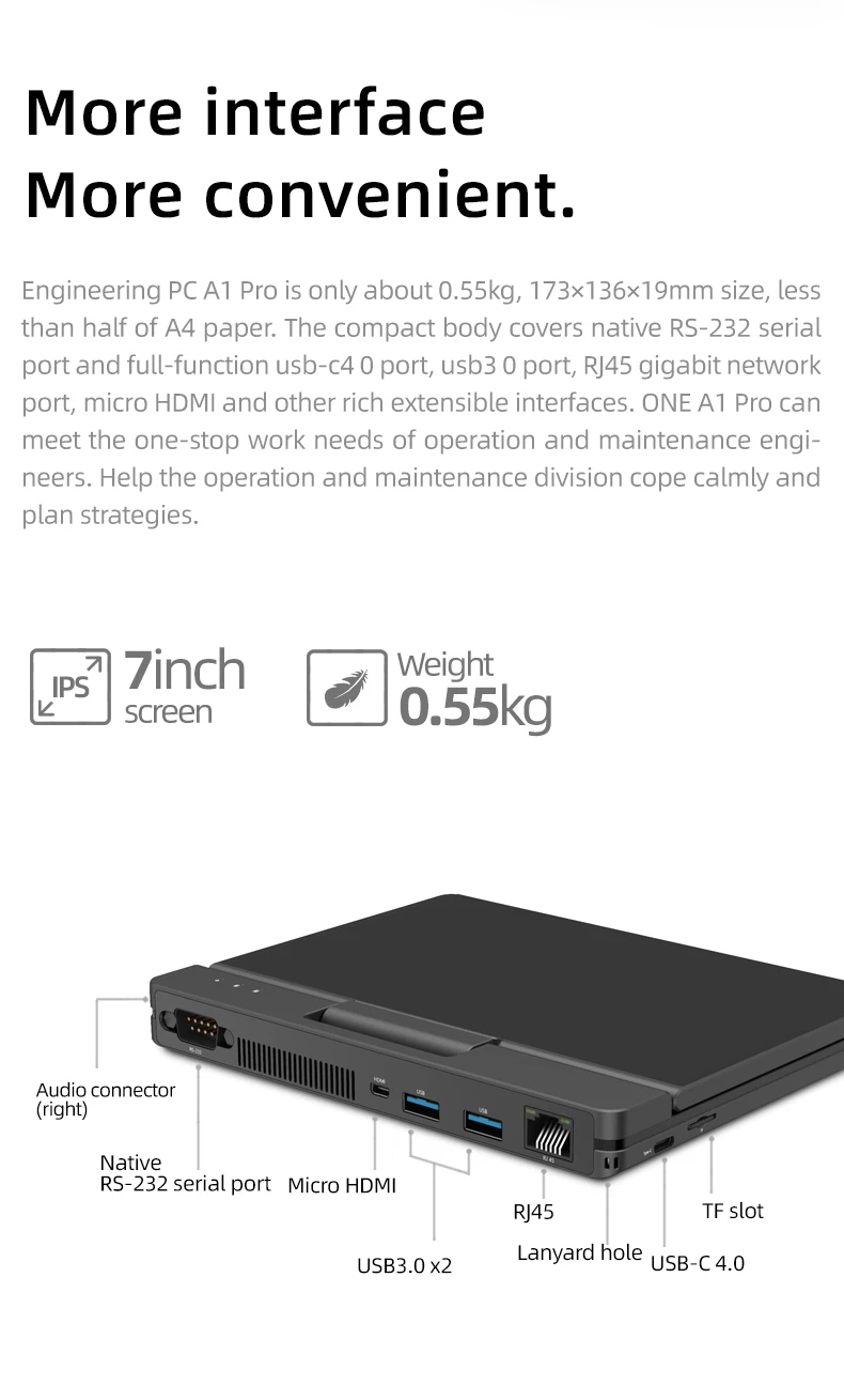 タッチスクリーン付きのポータブルノートパソコン,エンジニア,a1 pro,7インチ,1200p,gen11,intel Core i3-1110G4,win11,ノートブック