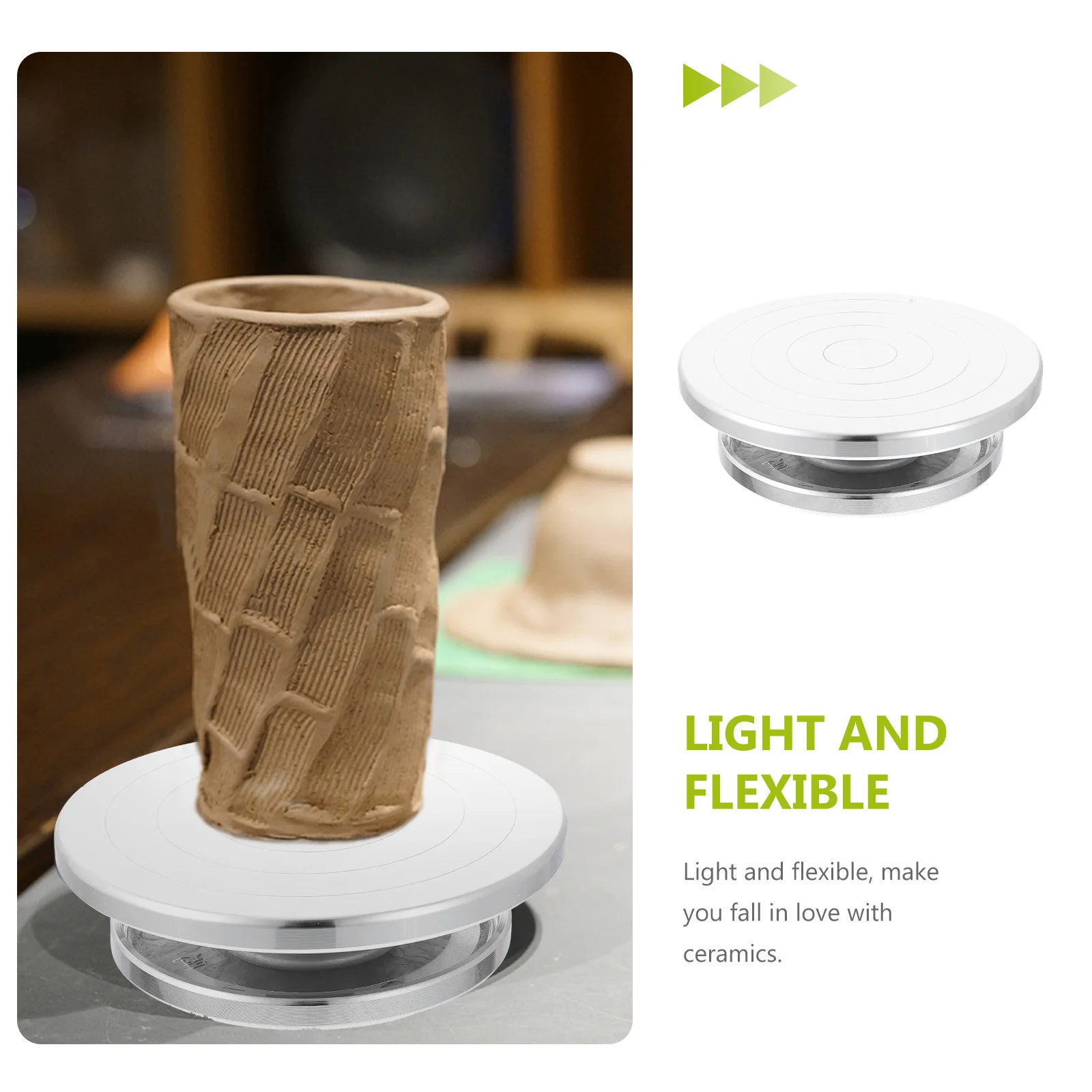 

Pottery Turntable Aluminum Alloy Rotating Wheel For Sculpting Ceramic Crafts Turntable For Clay Clay Sculpting Wheel