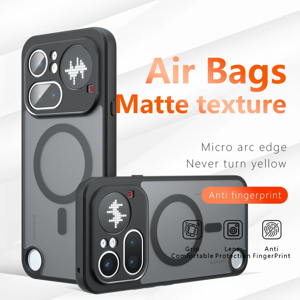 Etui Premium z Magnetycznym Uchwytem i Amortyzacją Airbagową do Nothing Phone 4A Pro, Odporny na Wstrząsy Bumper Funda do Nothing Phone 4 A Pro — zdjęcie produktu 3