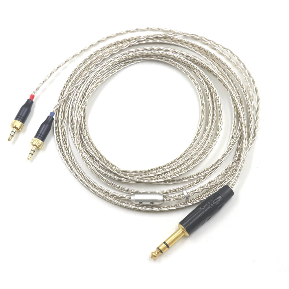 

152 Core 99% 7n Silver Mixed Braided Earphone Cable For Sony MDR-Z1R MDR-Z7 MDR-Z7M2 With Screw To Fix Headphone